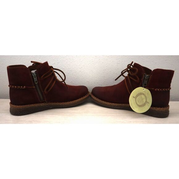 Born BR0027644 Women's Sz 6M Dark Red Distressed Calyn Suede Booties - Picture 12 of 15